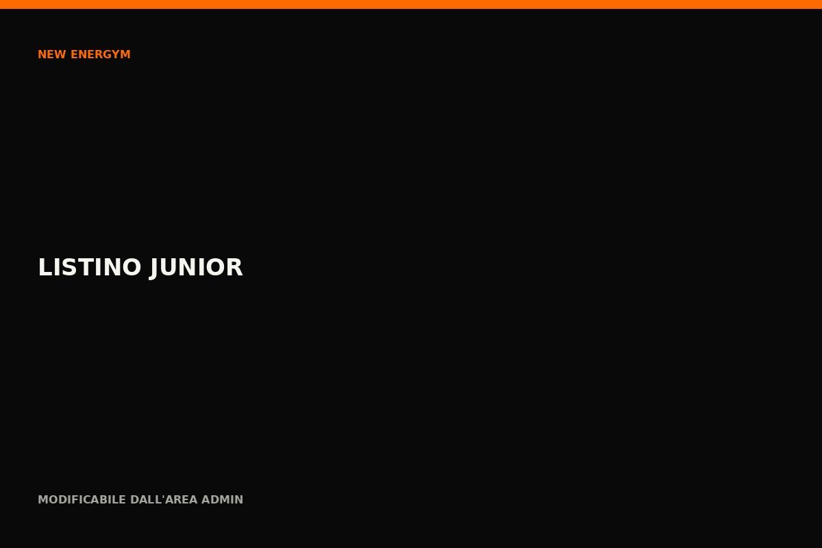 Listino junior New Energym